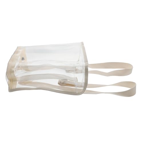 Housoutil Mochila Transparente Pvc Cierre de Cremallera Fácil de Abrir y Cerrar, Adecuado para Viajes y Uso Escolar, Color Blanco y Diseño Ligero