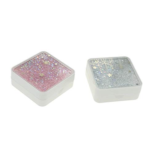 Ytzada Contact Lens Case 2 Pack, Cute Portable Hard Mini Travel Contact Lens