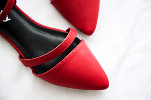 Mila Lady Canny Crease Pointed Toe Comfort Slip On Ballet Dress Flats Shoes for Women - Image 4