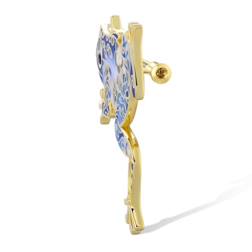 Image of Santuzza 925 Sterling Silver Enamel Brooch Pin for Women