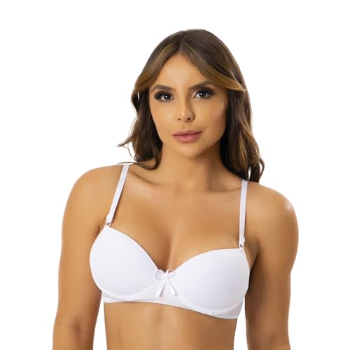 Kit 3 Sutiã Bojo Liso Básico Microfibra Reforçado Lingerie (BR, Alfa, M, Regular, Sortido)