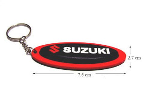 SUZUKI Oval Racing Rubber Keychain / Keyring #2