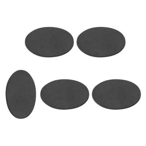 uxcell Disques caoutchouc 5pcs 75mm antiglisse 2mm épaisseur noir
