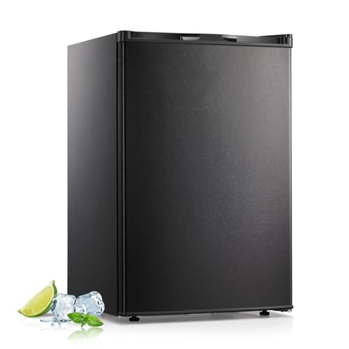 R.W.FLAME Upright Compact Freezer 3.0 Cu.ft, Freestanding Mini Freezer with Removable Shelf, Single Door, Adjustable Temperature Control, for Home, Office, Apartment(Black)