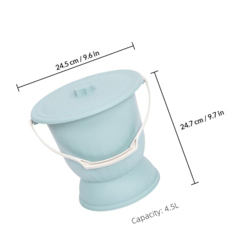 Pot de chambre 4,5l avec couvercle en PP léger pour la maison - 2