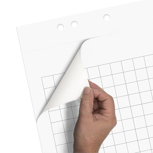 Limit 2 x blok flipchart, w kratkę i pusty, 20 arkuszy w każdym bloku, 80 g/m², biały