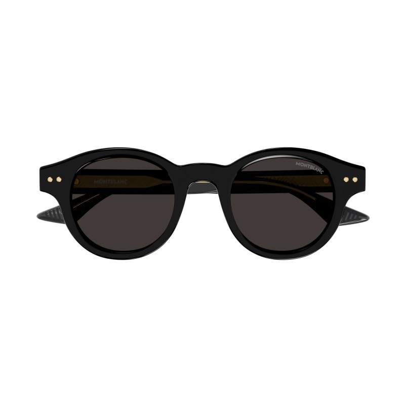 Montblanc MB0287S-001 48 okulary przeciwsłoneczne Man Recycled Ace okulary przeciwsłoneczne, sportowe, czarne (czarne), jeden rozmiar