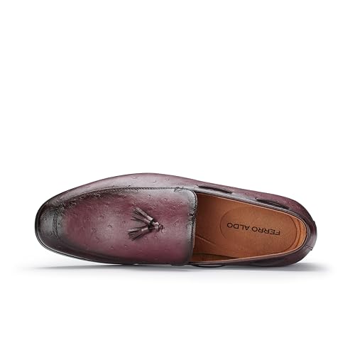 Image of Ferro Aldo Men's Premium Moc Toe Loafers | Casual & Dress Styles with Tassels & Horsebit Buckles