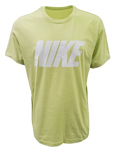 white and neon green nike shirt