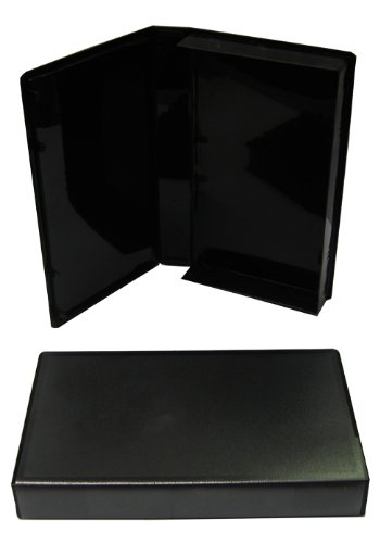 5 Empty Standard Black Replacement Black VHS Boxes With Out Center Hubs #VHBR30BK (Cases, Tapes, Clamshell, Clam Shell)