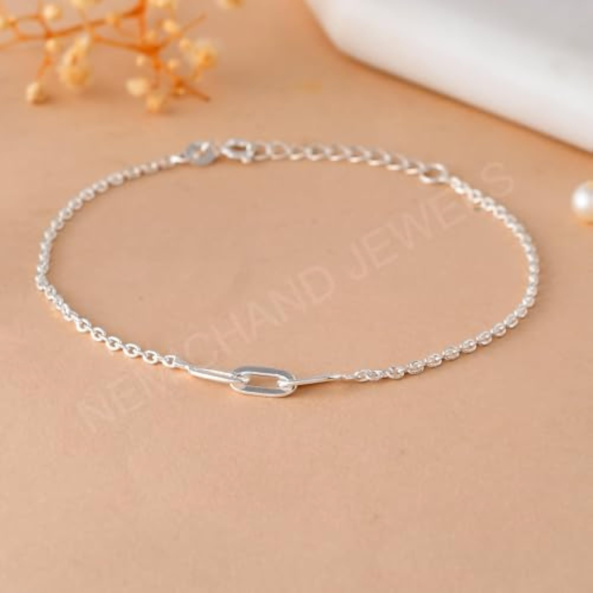 Women's Sterling Silver 925 Minimalist Friendship Bracelet