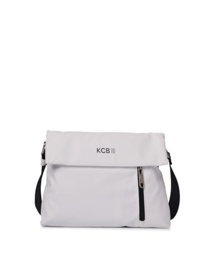 KCB Bandolera Antirrobo Mediana Star | Estilo Moderno y Práctico | Diseño Seguro y Compacto | Ideal para el Día a Día | Asas Ajustables | 100% Vegano | Color Blanco
