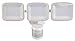 Globe Electric HZ-5833-WH LED Activated Security 3000 Lumen Triple Lamp Head Light and 240 Degree Motion Detection Zone up to 70 ft, White