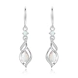 FANCIME Gift for Women October Birthstone Dangle Earrings for Her Teardrop Opal Earrings S925 Sterling Silver infinity Love Birthday Gifts for Mom Women