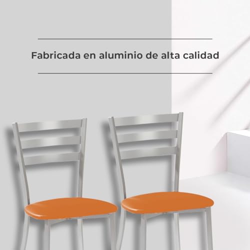 ASTIMESA SCALMNA Dos sillas de Cocina, Metal, Naranja, Altura de Asiento 45 cms - imagen 3