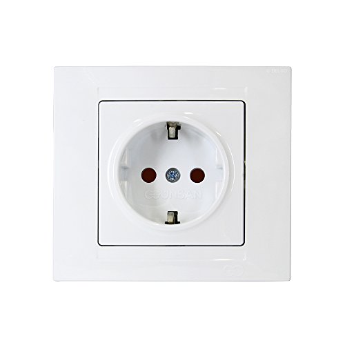 Gunsan Moderna Steckdose mit Kindersicherung Weiss Cover