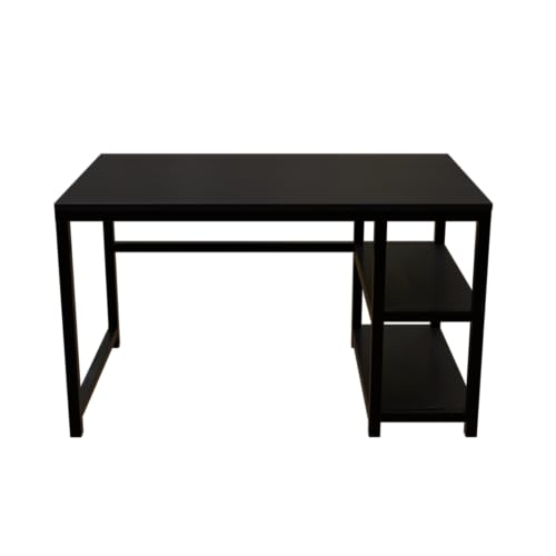 Riyan Luxiwood® Carter Computer Table with Open Storage Made MDF I Large Study Table (Large, Brown) - Image 3