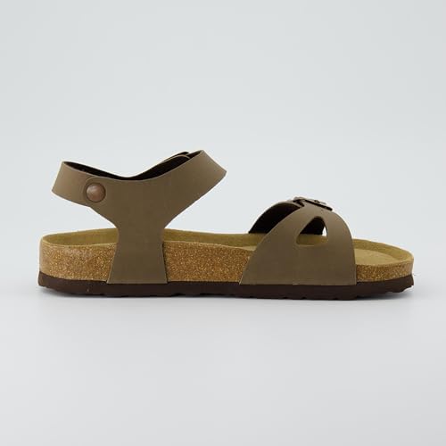 CUSHIONAIRE Women's Lauri Cork footbed Sandal with +Comfort4
