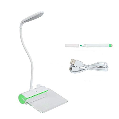 Preisvergleich Produktbild Winnes LED Schreibtischlampe,wiederaufladbare Leseleuchte,Arbeitsplatzlampe Leselampe Arbeitsplatz leuchte Schreibtisch Leuchte atmosphärische Touch Sensor Lampe mit Message Board W003 (Grün 1erpack)