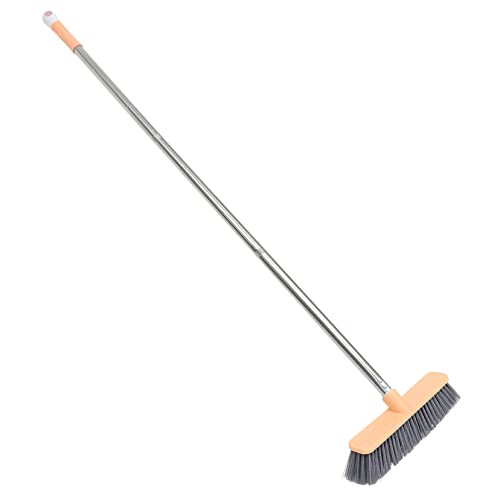 KOMBIUDA 6008 Orange Floor Brush Scrub Broom for Floors Cleaning Broom Supply Lightweight