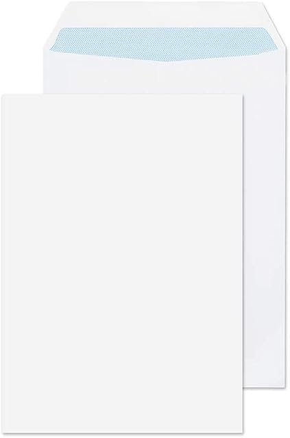 [Pack of 90] C4 Envelopes Plain White Wallet Envelopes 80gsm Peel & Seal No Windows A4 for Letter Posting Mailing Greeting Cards Wedding Invitations Home Office & Ecommerce (229mm x 324mm)