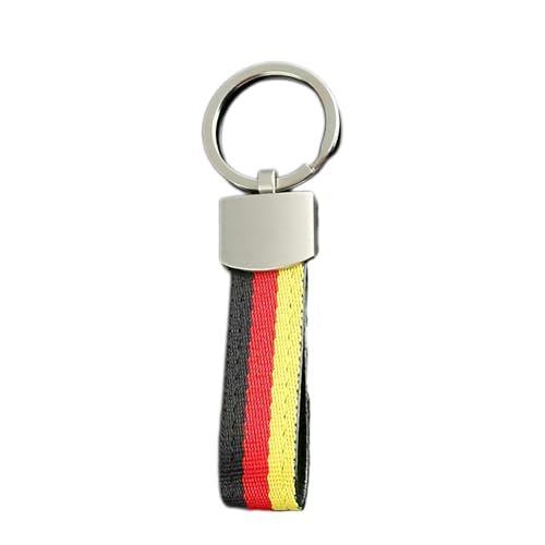 HJDJBD Porte-clés de l'Allemagne - Souvenirs - En métal et nylon - Drapeau allemand - Drapeau national