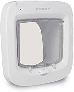 PetSafe Microchip Cat Door Selective Access for Your Cat Keeps Strangers Out Cats up to 7 kg White 1 Piece (1 Pack)