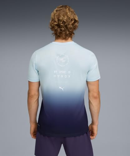 PUMA Hyrox Graphic Maillot de Course Hommes Bleu Clair - Lucite-Deep Plum XXL