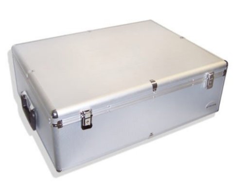 MediaRange Valigia DJ Valigia porta cd e dvd per DJ da 1000 posti argento