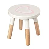 RUYU Wooden Kids Stool for Sitting, 9.1 Inch Solid Hard Wood Chair,Crafted Hand-Painted with...