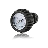 Keenso Inflatable Boat Air Gauge,0‑2 BAR or 0‑30 PSI Air Pressure Gauge Unidirectional Pressure Gauge Measuring Tool for Dinghy Inflatable Boat Kayak