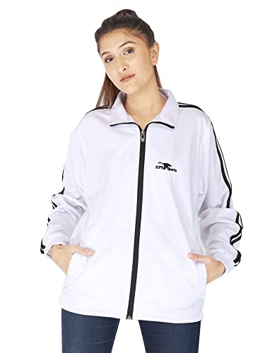 Image of HPS SPORTS Track Tops for Women's or Girl's Polyester Regular Fit Solid Track Jacket with Zippers and Pocket Stylish, Trending and Gym wear Specially Designed for Athletic Body