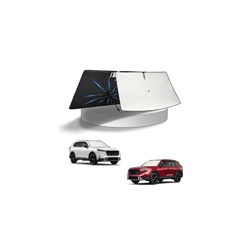 Image of KUST Sun Shade Umbrella for 2023-2026 Honda CRV CR-V CR V | Custom Fit Windshield Sunshade | Foldable Sunshade with Bendable Handle | Blocks Heat & UV Scratch Resistant Keep Your Car Cool Sunshield