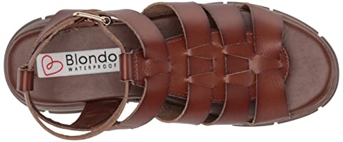 Blondo Women's Waterproof Harmony Fisherman Sandal, Olive Leather, 8 - Thumbnail 5