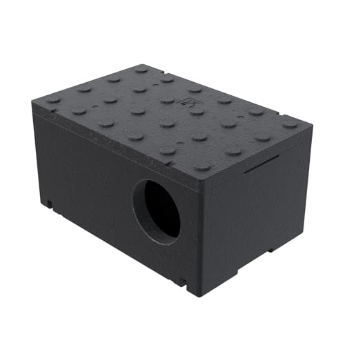 QLS Casetta protettiva isolata per gatti in polistirolo, 60 x 40 cm, colore: nero