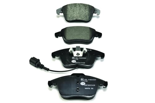 HELLA 8DB 355 014-031 Brake pad set - with integrated wear warning contact - T1783 - for e.g. AUDI / SEAT / VOLKSWAGEN