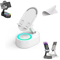 ① ワイヤレス誘導スピーカー　ブラック　スマホホルダー　LEDライト付き　未使用 Amazon.co.jp: 2025アップグレード版 スマホホルダー（誘導