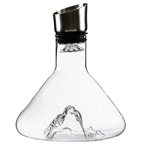 Decantador de vino – Aireador de premium para servir, accesorio elegante, jarra de vertido suave, recipiente para bar en casa, jarra de ventilación grande de material para el vertido diario en