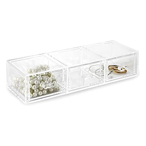 Huang Acrylic Stapelbare Truhe mit 3 Schubladen Cover