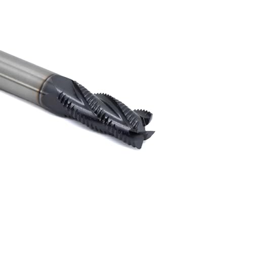 Image of Roughing End Mill JESTUOUS HSS Square Nose 4 Flute Fine Tooth Bit 1 /2 inch Shank Dia.1-1 /4 inch Flute Length for Milling Metal Steels,1 Piece