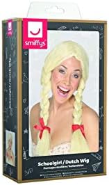 Smiffys Schoolgirl / Dutch Wig, Blonde, One Size