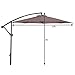Tangkula 10 FT Patio Umbrella, Offset Cantilever Outdoor Umbrella with Cross Base, Crank, 8 Ribs, for Garden, Poolside and Backyard (Tan)