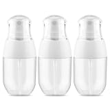 Small Spray Bottle, Fine Mist Mini Spray Bottles 1oz, Empty Plastic Travel SIze Stylist Sprayers Leak Proof Refillable Containers, for Toners Face Hair Perfume Skincare Cosmetics (Clear, 3Pcs)