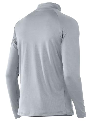 Image of NORTHYARD Men's Quarter Zip Pullover Athletic Running Shirt Long Sleeve | 1 /4 Zip Top, Quick Dry Lightweight, Moisture Wicking Breathable, Reflective Strips, Performance Workout Gym, Hiking Sports