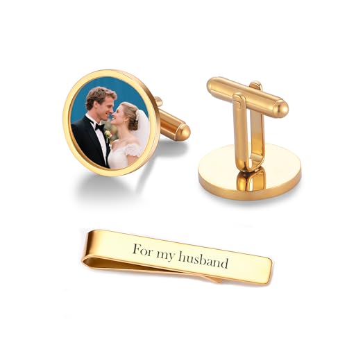 Mancuernillas personalizadas para hombre con fotos miniatura 1