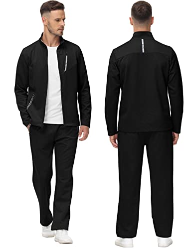 MoFiz Men's Tracksuits Set Long Sleeve Causal Full Zip Running Sports Sweatsuit For Men 2 Piece Outfits4