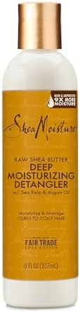 SheaMoisture Raw Shea Butter Deep Moisturizing Detangler for Dry, Damaged Hair, Hair Styling Product Formulated with Sea Kelp and Argan Oil 8 oz