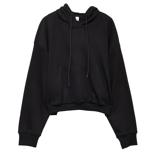 Sweat à capuche court manches longues avec sa coupe décontractée chic - 4