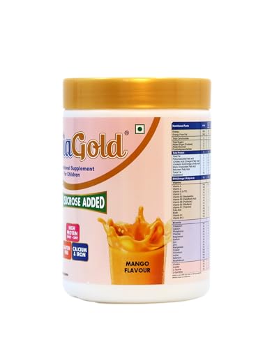 Image of PediaGold Nutrition Mix Powder for Children | For 2-14 Years | Mango-400g | Zero Sucrose | 6g protein per serving | Supports Overall Health Boosts Immunity | Nutritional Supplement for Kids Growth