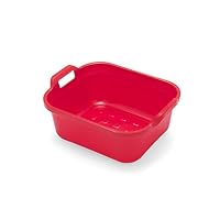 Barreño Rectangular Addis Con Asas, 10 L De Capacidad, Rojo, Fabricado En Reino Unido Con 10 Años De Garantía